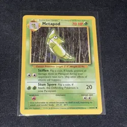 METAPOD - Base Set - 54/102 - Common - Pokemon Card - Unlimited Edition - NM - Image 1