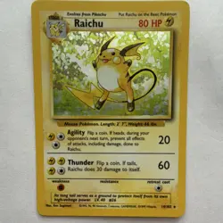 Pokemon Raichu Holo Rare 14/102 Base Set 1999 - Image 1