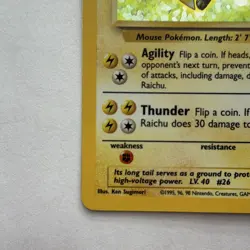 Pokemon Raichu Holo Rare 14/102 Base Set 1999 - Image 4