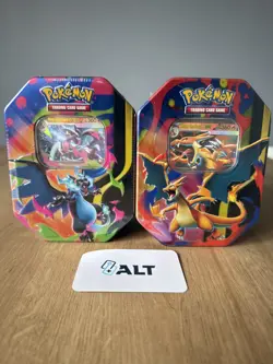 Pokemon TCG - Mega Charizard X & Y ex Tins (2 Tins) - New & Sealed - Image 1