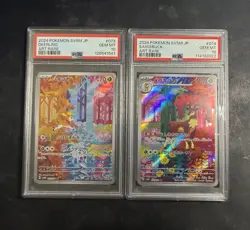SET 2 PSA 10 Japanese Pokemon Deerling 073/071 Sawsbuck 074/071 AR sv5M 2024 - Image 1