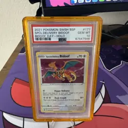 2021 POKEMON BLACK STAR PROMO BIDOOF SPECIAL DELIVERY #177 PSA 10! - Image 2