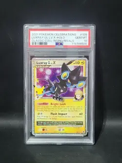 POKEMON 2021 Celebrations Classic Coll LUXRAY LV. X Holo #109 PSA 10 Gem Mint - Image 1