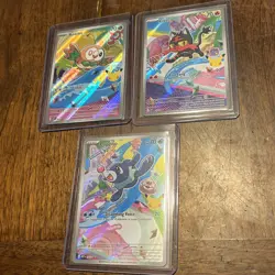 Pokemon First Partner Illustration Collection Series 1 Alolan Starters Promo Set - Image 1