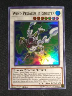 Yu-Gi-Oh! Wind Pegasus @Ignister IGAS-EN042 1st Edition Super Rare NM - Image 1