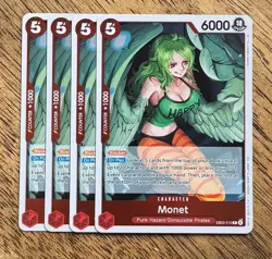 One Piece TCG - Monet EB03-010 Foil Playset (x4) - The Heroines Edition NM - Image 1