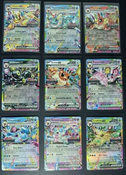 Prismatic Evolutions Eeveelutions Complete Set Stamped EX Promo Card Lot 9/9 - Image 1