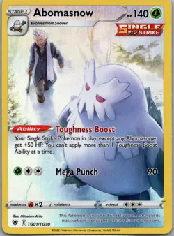 Abomasnow TG01/TG30 Holo Astral Radiance Trainer Gallery Pokemon Holo NM - Image 1