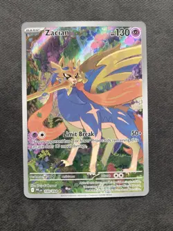 Zacian 100/094 Illustration Rare Pokemon TCG Phantasmal Flames Near Mint - Image 1