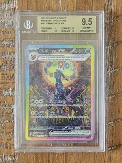 Pokemon Umbreon ex Prismatic Evolutions SIR BGS 9.5 161/131 EX (2 10 subgrades) - Image 1