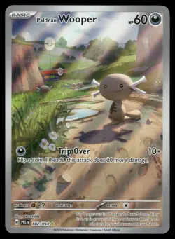 Paldean Wooper 102/094 Illustration Rare Phantasmal Flames Pokemon Holo NM - Image 1