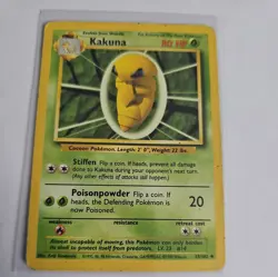 Pokemon Kakuna 33/102 BS Base Set Unlimited LP - Image 1