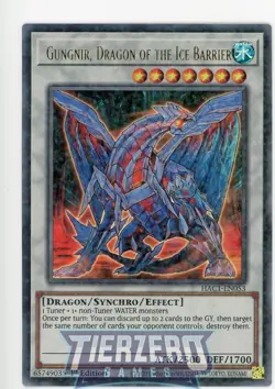 Yugioh Gungnir, Dragon of the Ice Barrier HAC1-EN053 DT Ultra Rare 1st Ed NM/LP - Image 1