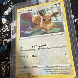 Pokemon TCG Eevee SWSH212 Holo Sword Shield Cosmos Black Star Promo Card - Image 2