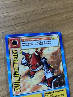 DIGIMON ST-94 Ninjamon Swedish Promo Card TCG Rare Bandai Played - Image 4