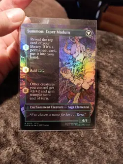 Esper Origins // Summon: Esper Maduin - Foil Extended Art Final Fantasy LP MTG - Image 1