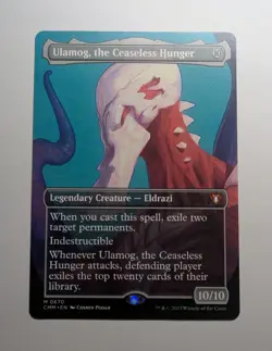 ULAMOG, THE CEASELESS HUNGER (BORDERLESS) Commander Masters Magic MTG NM - Image 1