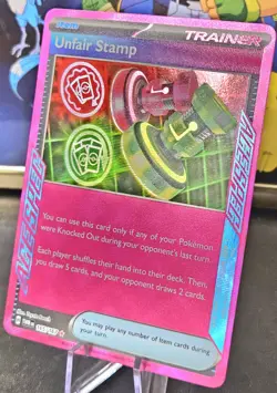Pokemon TCG 🔥 Unfair Stamp 165/167 Ace SPEC Rare Holo Card Twilight Masquerade - Image 3