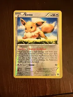 Pokemon Eevee Reverse Holo 80/111 XY: Furious Fists NM Condition - Image 1