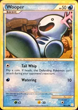 Wooper 88/123 Common HeartGold & SoulSilver Pokemon Lightly Played - Image 1