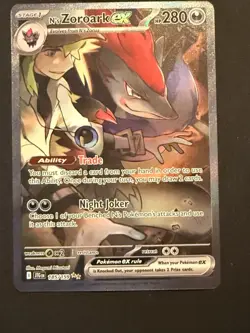 N's Zoroark ex 185/159 Sv09: Journey Together Holo Pokemon - Image 1