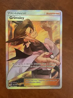 Pokemon Grimsley Unified Minds 234/236 Ultra Rare Trainer Full Art Holo English - Image 1