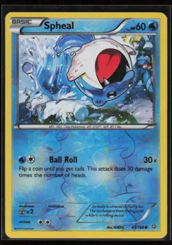 Spheal 45/160 Reverse Holo XY - Primal Clash Pokemon TCG LP - Image 1