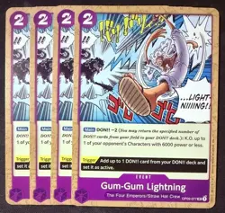 One Piece Card Game PURPLE/BLACK Monkey.D.Luffy #OP09-077 Gum-Gum Lightning X4 - Image 1