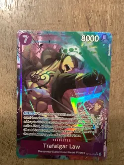 One Piece Trafalgar Law OP12-073 Alt Art SR Legacy of the Master English NM Foil - Image 1