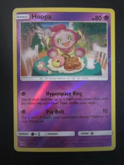 HOOPA REVERSE HOLO POKEMON CARD 54/131 FORBIDDEN LIGHT LP EX+ - Image 1