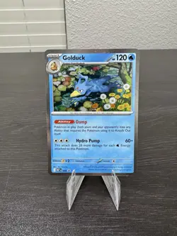 Pokemon TCG Golduck 008 ME: Mega Evolution Cosmos Holo Black Star Promo Card NM - Image 1