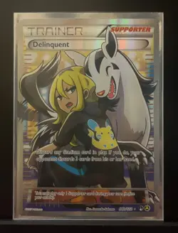 98b/122 Delinquent Premium Trainer XY Collection Pokemon card LP with a scratch - Image 1