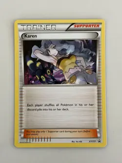 Karen XY177, XY Promo, Near Mint (NM) Pokemon TCG Card (feat. Umbreon) 2016 NM - Image 1