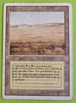 Savannah - Revised MTG Magic the Gathering Dual Land Reserved List HP - Image 1