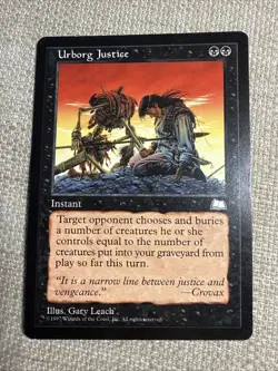1x Urborg Justice Light Play, English Weatherlight MTG Magic - Image 1