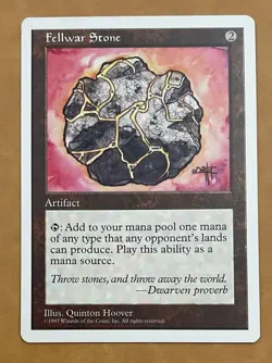 Magic The Gathering MTG 4th Edition 1995, Fellwar Stone - Image 1
