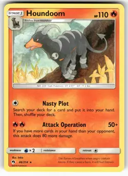 Houndoom 46/214 Rare Lost Thunder Pokemon Near Mint - Image 1