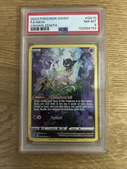 2023 POKEMON SWORD AND SHIELD CROWN ZENITH #GG10 FA/MEW PSA 8 - Image 1