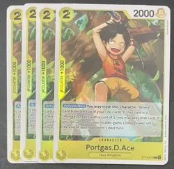 One Piece Card Game The Three Brothers #ST13-010 Portgas.D.Ace X4 English - Image 1