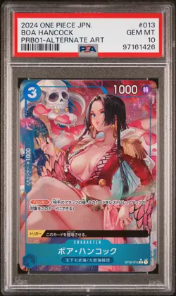 PSA 10 GEM MINT JAPANESE ONE PIECE 2024 Boa Hancock ST03-013 THE BEST PRB-01 ALT - Image 1