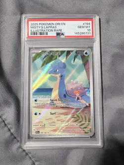 Pokemon TCG Misty's Lapras Card 194/182 Destined Rivals PSA 10 - Image 1