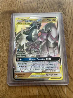 Rare Pokemon Arceus & Dialga Palkia GX 156/236 Cosmic Eclipse TCG Card - English - Image 1