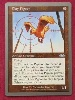 Magic The Gathering UNGLUED CLAY PIGEON artifact card MTG - Image 1
