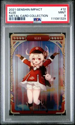 PSA 9 - 2021 GENSHIN IMPACT METAL CARD COLLECTION 12 KLEE - Image 1