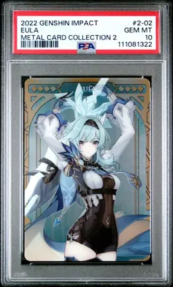 PSA 10 - 2022 CARDDASS GENSHIN IMPACT METAL CARD COLLECTION 2 2-02 EULA - Image 1