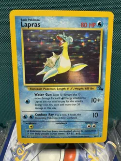 Lapras 10/62 Fossil Holo MP Pokemon Card 2577 - Image 1