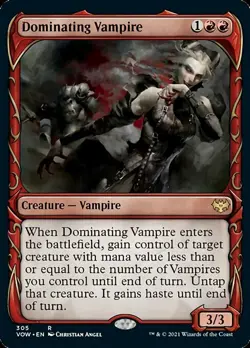 *Showcase* Dominating Vampire - Innistrad: Crimson Vow (R) - MTG - Image 1
