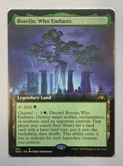 MTG - Kamigawa: Neon Dynasty - Boseiju, Who Endures - Extended Art - NM - Image 1