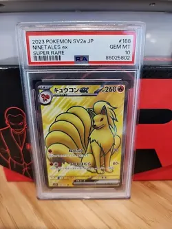 2023 POKEMON JPN SV2A-POKEMON 151 SUPER RARE #188 NINETALES EX PSA 10 - Image 1