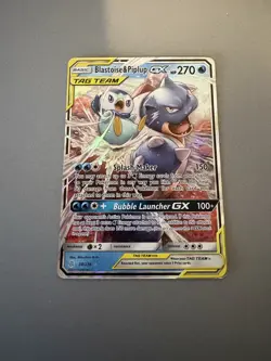 Pokemon TCG Blastoise & Piplup GX Tag Team Cosmic Eclipse 38/236 - Image 1